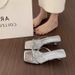 French-style Heeled Sandals, New Cross-strap Open-toe Slippers, Women's Summer Outerwear Fairy Heels_vogvips.com