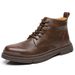 European Warm Series Autumn Winter 2021 New Martin Men High British Style Genuine Large Size Men's Shoes Work Mid Top Leather Boots_vogvips.com