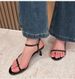 Sandals Women's Stiletto One-word Buckle High Heels Sandals Sexy Open Toes_vogvips.com