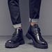 Chelsea Boots Men's Leather Business Dress Men's Shoes Locomotive Knight Short Boots Men's Retro Style Men's Boots_vogvips.com