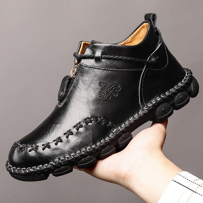 Martin Boots Men's High-top Men's Handmade Leather Shoes Large Size Men's Shoes_vogvips.com