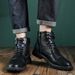 Martin Boots Men's Retro Leather Boots High-top Tooling Boots_vogvips.com