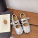 Retro Height-increasing Ballet For Women, 2026 Spring Versatile White Sh, Soft-soled Comfortable Shallow Mary Jane_vogvips.com