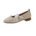 Single Shoes Women's Shallow Mouth Mary Jane Women's Shoes Low Heel With Small Skirt Pearl Square Head Ladyshoes_vogvips.com