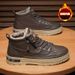 European Warm Series Winter New Mid-High Top Martin Boots Men's British Low-Top Casual Leather American Work Cotton Shoes_vogvips.com