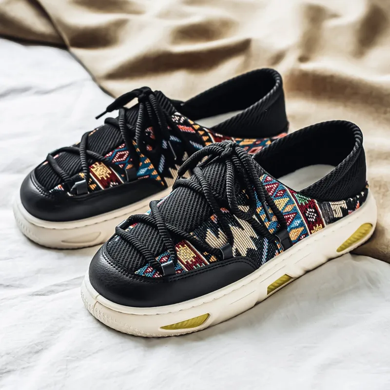Men’s Four-Season Floral Cloth Shoes, 2026 New Style, Traditional Beijing‑Style Cloth Shoes, Versatile Men’s Comfortable And Durable Elevating_vogvips.com