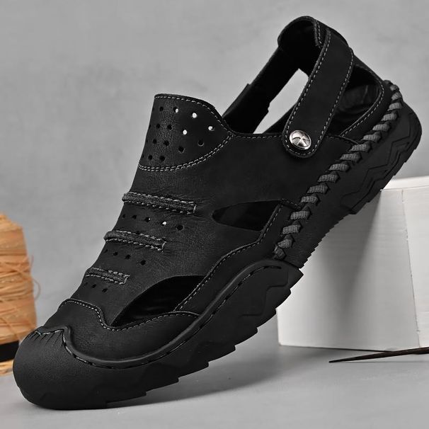 2025 Spring Sandals Leisure Breathable Slippers Beach Men's Hollow Shoes_vogvips.com