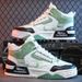 Men's Casual High-Top Sneakers With Round Toe, Breathable Mesh Lining & Durable Rubber Sole For Spring & Summer Wear_vogvips.com