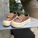 Women Trainers Flats Sneakers New Women S Thick Soled White Casual Genuine Leather Chunky Sneakers Cloud Shoes_vogvips.com
