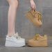 825-126 New Summer Women's Thick Sole Hollow Dopamine Dad Shoes Casual White Sneakers_vogvips.com