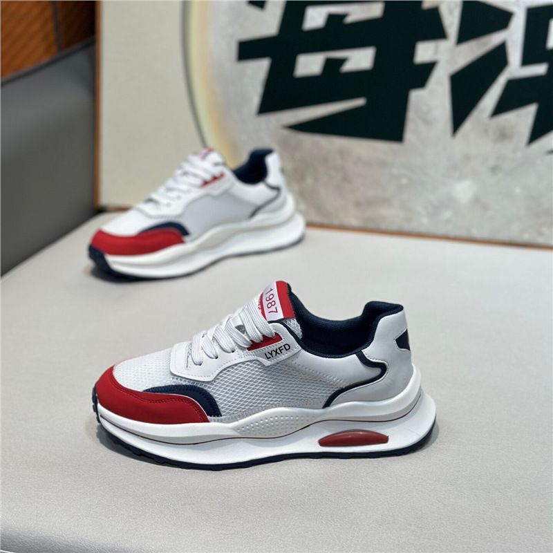 Trendy Men's Shoes, New Spring Model, Low-Top Mesh, Breathable, Comfortable, Casual, Soft Sole, Lace-Up, Korean Style,_vogvips.com