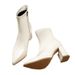 Plus Size 2024 New Pointed Toe Chunky Heel Short For Women Autumn Winter High Heels Petite French Style Ankle Boots_vogvips.com