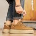 European Warm Series Mid-top Autumn Winter Style Men's Trendy Sneakers Thick Sole Martin Casual Leather Fleece-lined Warm Cotton Shoes_vogvips.com