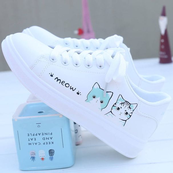 Sneakers Women 2023 Spring And Autumn New Fashion Flat For Students Breathable Women's Internet Celebrity Casual White_vogvips.com