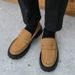 ShoeVault New Derby Retro Versatile Casual Men's Large Leather Wedding Height-Increasing Thick-Soled Internet Celebrity Loafers_vogvips.com