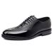 Euro Step First Layer Cowhide New Brogue Men's Business Formal Genuine Leather Crocodile Pattern Groom Wedding Shoes British Style_vogvips.com