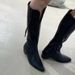 Brown Pointed Toe Western Cowboy Women, Chunky Heel, Over-the-Knee V-Cut High Tube Riding Boots, Long Boots For Women_vogvips.com