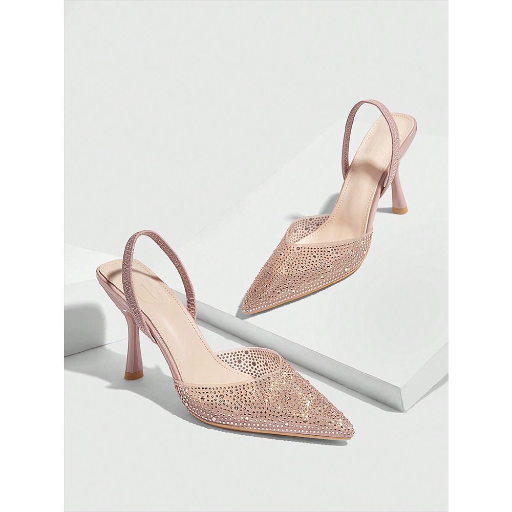 Pointy High Heels For Women With A New Line With A Large Size Sexy Diamond Sandal_vogvips.com