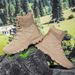 Men's Lightweight Breathable Hiking Shoes With Anti-Slip Rubber Sole For Outdoor Trekking, Trail Running & Tactical Use Combat Boots, Tactical Boots_vogvips.com