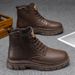 2025 Trend Martin Autumn High-top British Style Men's Casual Leather Shoes Non-slip Wear-resistant Work Short Boots_vogvips.com