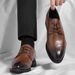 Euro Step Men's Leather 2025 Spring Brogue Business British Style Office Formal Shoes Breathable Wear-resistant_vogvips.com