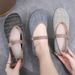 Summer For Women 2025 New Mary Jane Breathable Soft Sole One-Strap Fly Weave Mesh Hollow Fishnet Shoes_vogvips.com