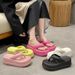 EVA Thick Flip-Flops 7cm Women Outdoor Height Increasing Soft Sole Non-Slip Toe Clip Sandals Ins Trend Summer New_vogvips.com