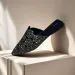 for Women Black Sophisticated Designer Flats By Colorful Gems Dazzling Flat Sandals Okimoz Big Size_vogvips.com