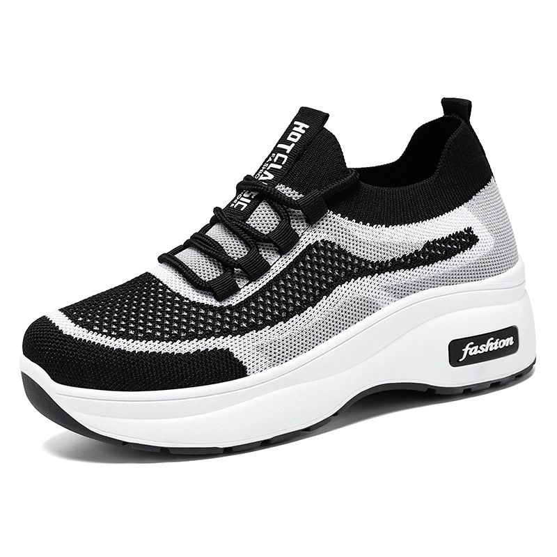 Mom Shoes Platform Casual Style Women's Shoes Heightening Shoes Mesh Breathable Women_vogvips.com
