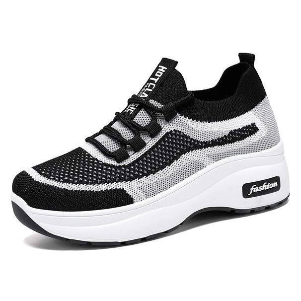 Mom Shoes Platform Casual Style Women's Shoes Heightening Shoes Mesh Breathable Women_vogvips.com