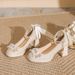 Women's Bridal Heels For Wedding - Elegant Peony Embroidered Shoes With Adjustable Ankle Strap (2-Inch Platform)_vogvips.com