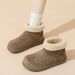 Small Potato Fluffy Snow Boots Women's Plush Thickened Warm Ugly Cute Big Head Plush Short Boots_vogvips.com