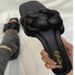 Women’s Shoes New Large Size Sandals For Women One Word Solid Color Woven Casual Outdoor Sandals For Women Shoes_vogvips.com