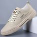 New Shoes For Men Genuine Leather Casual Shoes Concise White Flat Skateboard Shoes Street Cool Slip-on Sneaker_vogvips.com