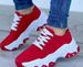 Women's Casual Lace-Up Sneakers With Round Toe & Cushioned Sole - Breathable PU Upper, Low-Top Comfort Shoes For Spring, Summer, Fall_vogvips.com