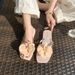 Women's French Style Gentle Fairy Sandals Multi-Color Orchid Print Flip Flops For Summer Beach Vacation Casual PU Material_vogvips.com