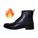 Men's Retro High-Top Lace-Up Winter Boots - Genuine Leather & PU Lined - Warm & Comfortable - Casual & Workwear Style - Available In Black & Brown_vogvips.com