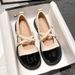 X1 Huidong Yixinda Soft Leather Women's Summer 2025 Chunky Heel Color Block Retro Round Toe Mary Jane Shoes_vogvips.com