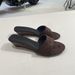 Round-toe Slip-on Wedge Heel Open-toe Outdoor Sandals For Women, 2025 Summer New Vintage Simple Women's Slide Sandals_vogvips.com