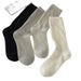 Chic Diamond Knit Mesh Crew Socks – Breathable Cotton & Seamless Design – Elegant Solid Colors – Stackable & Versatile – Fall Fashion Essential_vogvips.com
