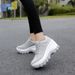Women's Breathable Mesh Thick-Soled Height-Increasing Comfortable And Durable Casual Fashion Trendy Sneakers_vogvips.com