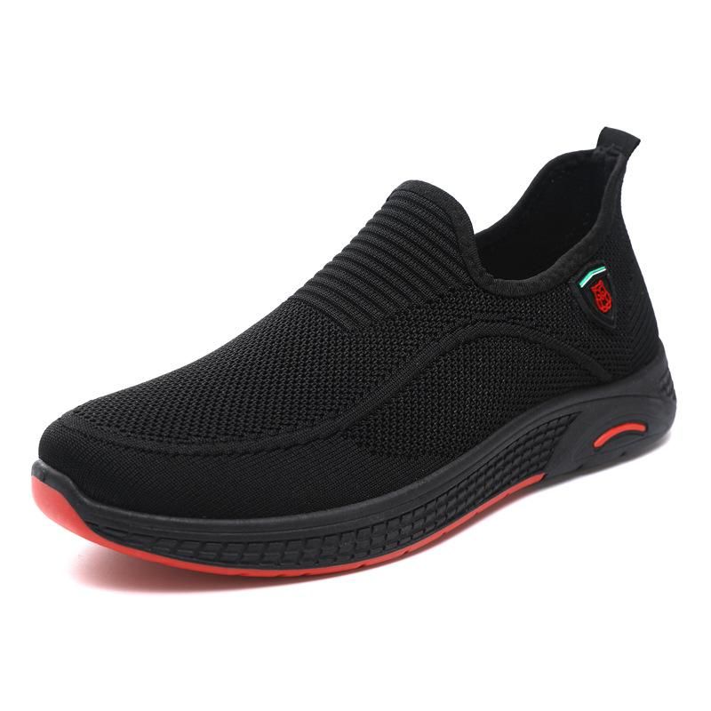 2024 Spring And Summer New Men's Shoes Internet Celebrities Pedal Trend Lazy Shoes Casual Flying Woven Tide Shoes_vogvips.com