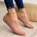 Women’s Shoes Rhinestones V Neck Casual Shoes Fashion Large Size 43 Shoes Flat Shoes Simple Slip On Shoes_vogvips.com