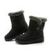 Ladies' warm snow boots, thick soled winter snow Velcro waterproof boots, casual women's shoes_vogvips.com