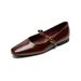 French Retro Single Shoes Women's Flat Camellia Light Mouth Soft Sole With Mary Jane Shoes_vogvips.com