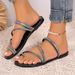 Women's Shoes Large Size Fashion Rhinestone Outdoor Summer Breathable Rhinestone Casual Sandals_vogvips.com