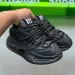 Fashionable Mens Designer Durable Thick Soled Sneakers Versatile Pure Black White Solid Color Casual Dad Shoes Size 39_vogvips.com
