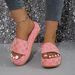 Plus-size Wedge Sandals One Line With Thick Sole Fashion Comfortable Sandal Women_vogvips.com