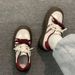 Ankela Red Women's Thick-Soled White Sneakers 2026 Spring New Style Versatile Chic Niche Ultra-Light Casual Shoes For_vogvips.com
