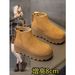 Frosted Leather Platform Thick-Soled Martin 2024 Winter New 8CM Height Increasing Fleece-Lined Short Boots For Petite_vogvips.com
